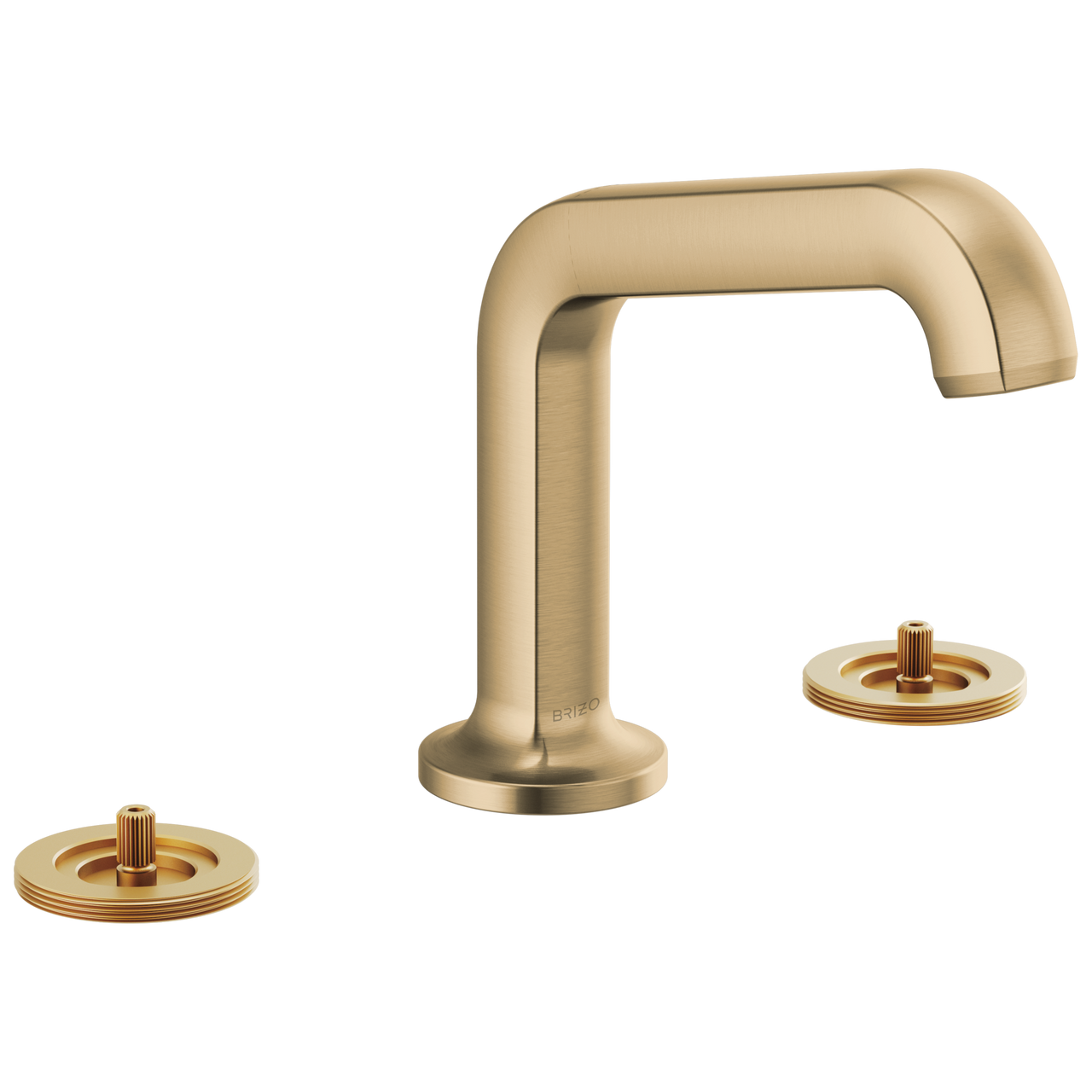 Brizo Kintsu Widespread Lavatory Faucet with Angled Spout - Less Handles 1.2 GPM in Luxe Gold Finish - 65307LF-GLLHP-ECO
