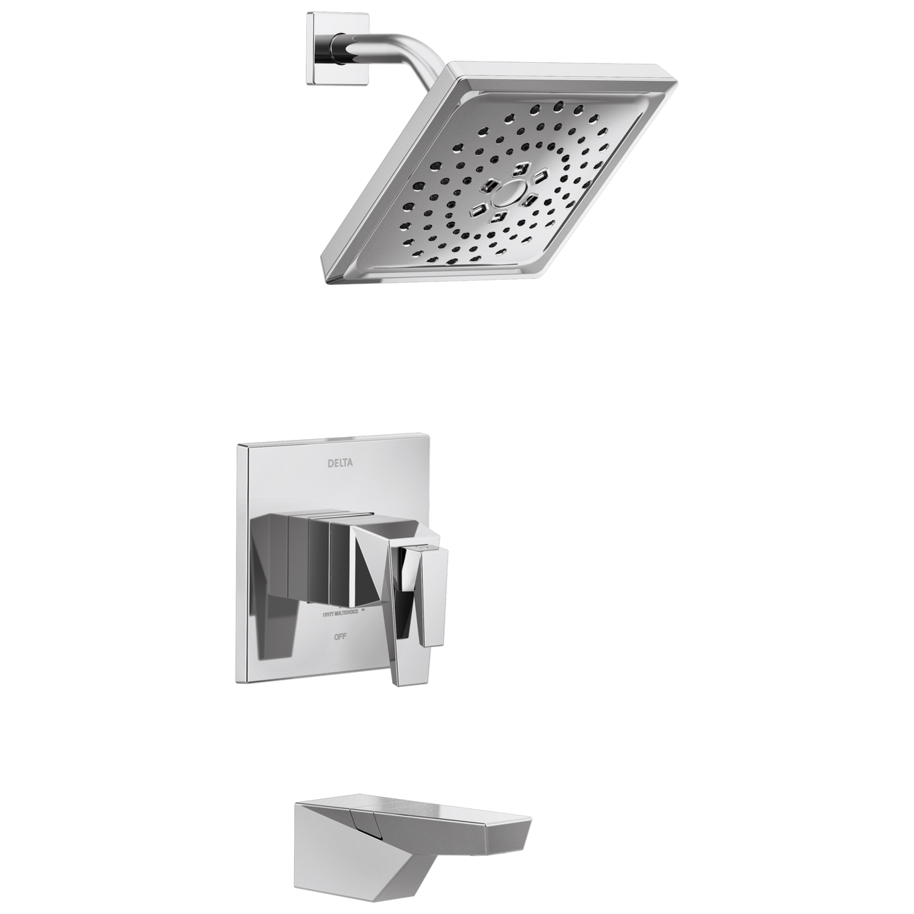 Delta Trillian TempAssure 17T Series Tub & Shower Trim in Lumicoat Chrome Finish - T17T443-PR