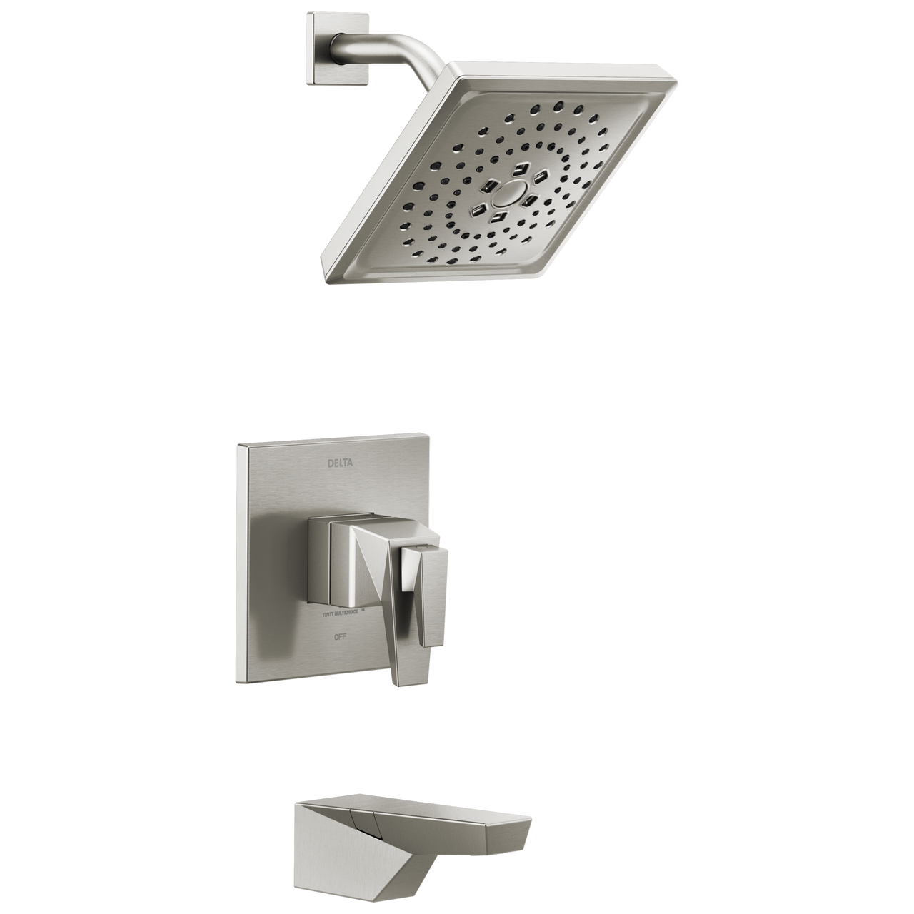 Delta Trillian TempAssure 17T Series Tub & Shower Trim in Lumicoat Stainless Finish - T17T443-SS-PR
