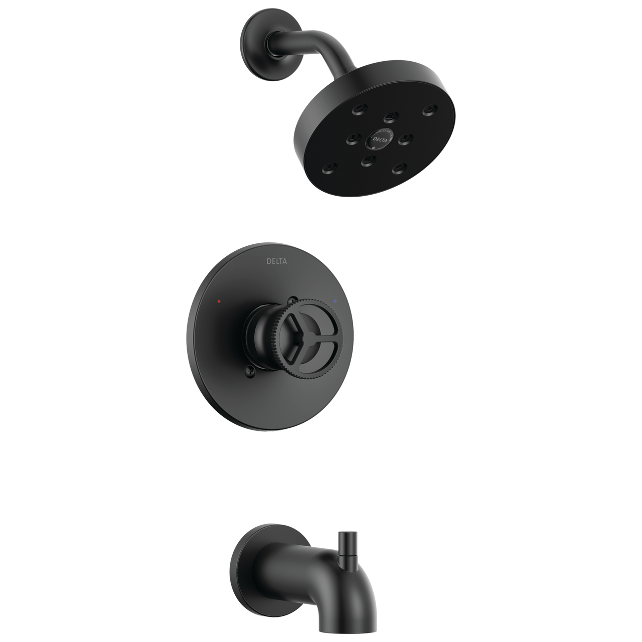 Delta Trinsic H2O Tub Shower Trim in Matte Black Finish - T14458-BL