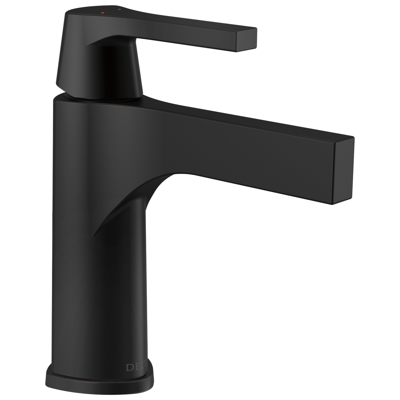Delta Zura Single Handle Bathroom Faucet with Metal Drain & Pop Up in Matte Black Finish - 574-BLMPU-DST