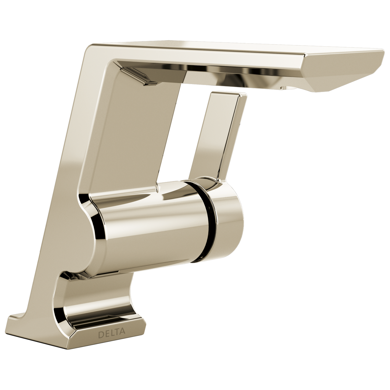 Delta Pivotal Single Handle Bathroom Faucet with Metal Drain & Pop Up in Lumicoat Polished Nickel Finish - 599-PN-PR-MPU-DST