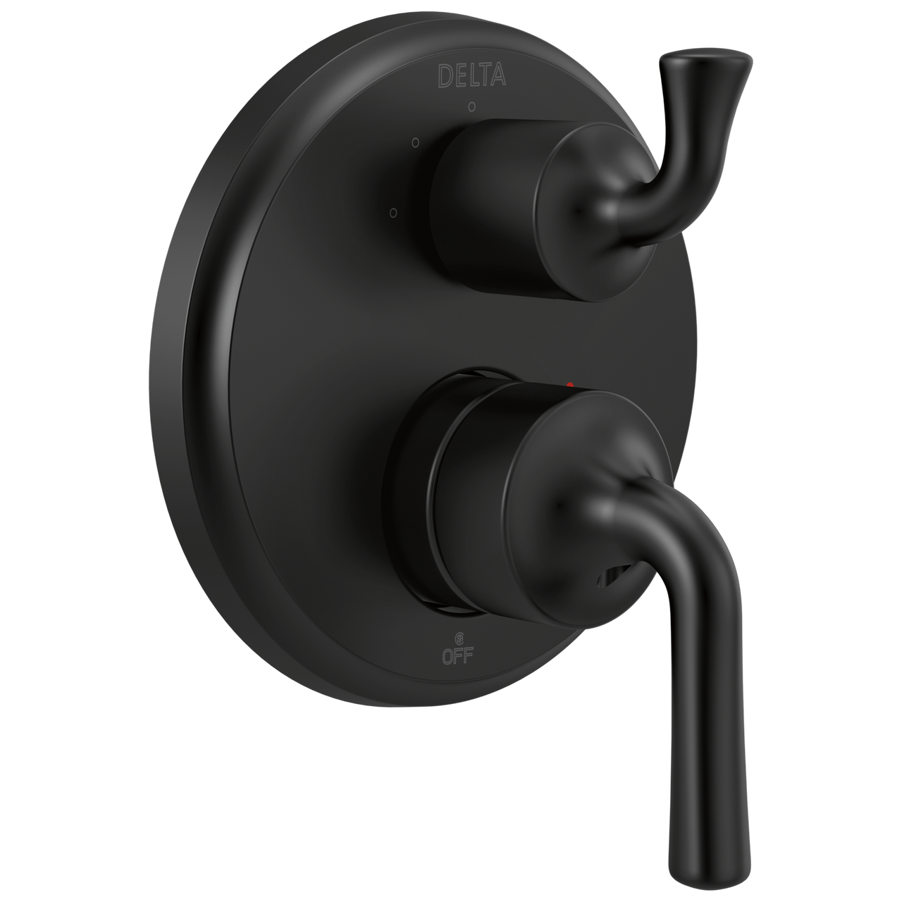 Delta Kayra Two-Handle Monitor 14 Series Valve Trim with 3-Setting Integrated Diverter in Matte Black Finish - T24833-BL