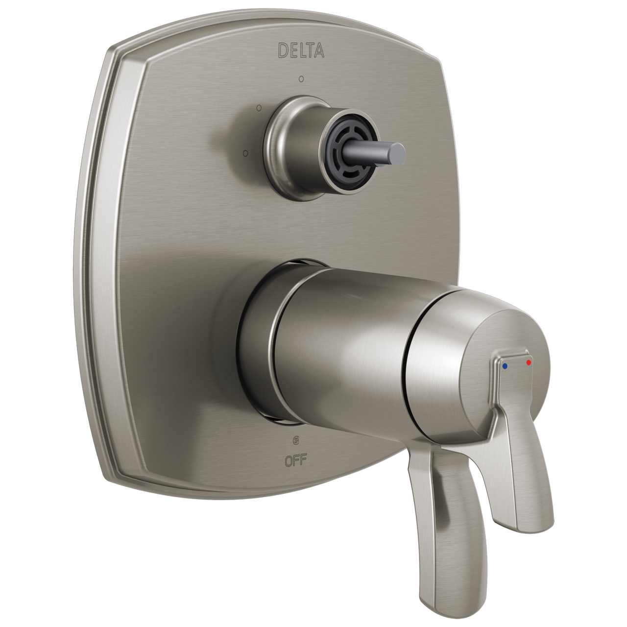 Delta Stryke 17 Thermostatic Integrated Diverter Trim with Three Function Diverter Less Diverter Handle in Stainless Finish - T27T876-SSLHP