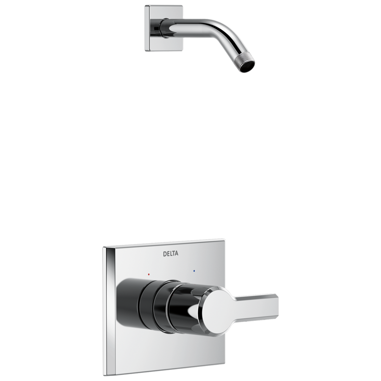 Delta Pivotal Monitor 14 Series H2OKinetic Shower Trim - Less Head in Lumicoat Chrome Finish - T14299-PR-LHD
