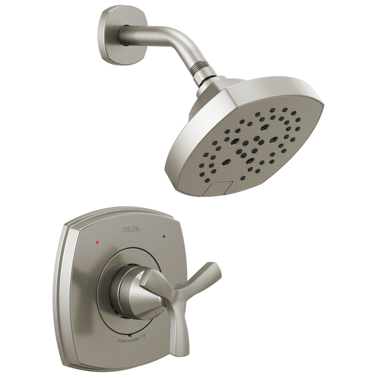 Delta Stryke 14 Series Shower Only with Cross Handle in Stainless Finish - T142766-SS