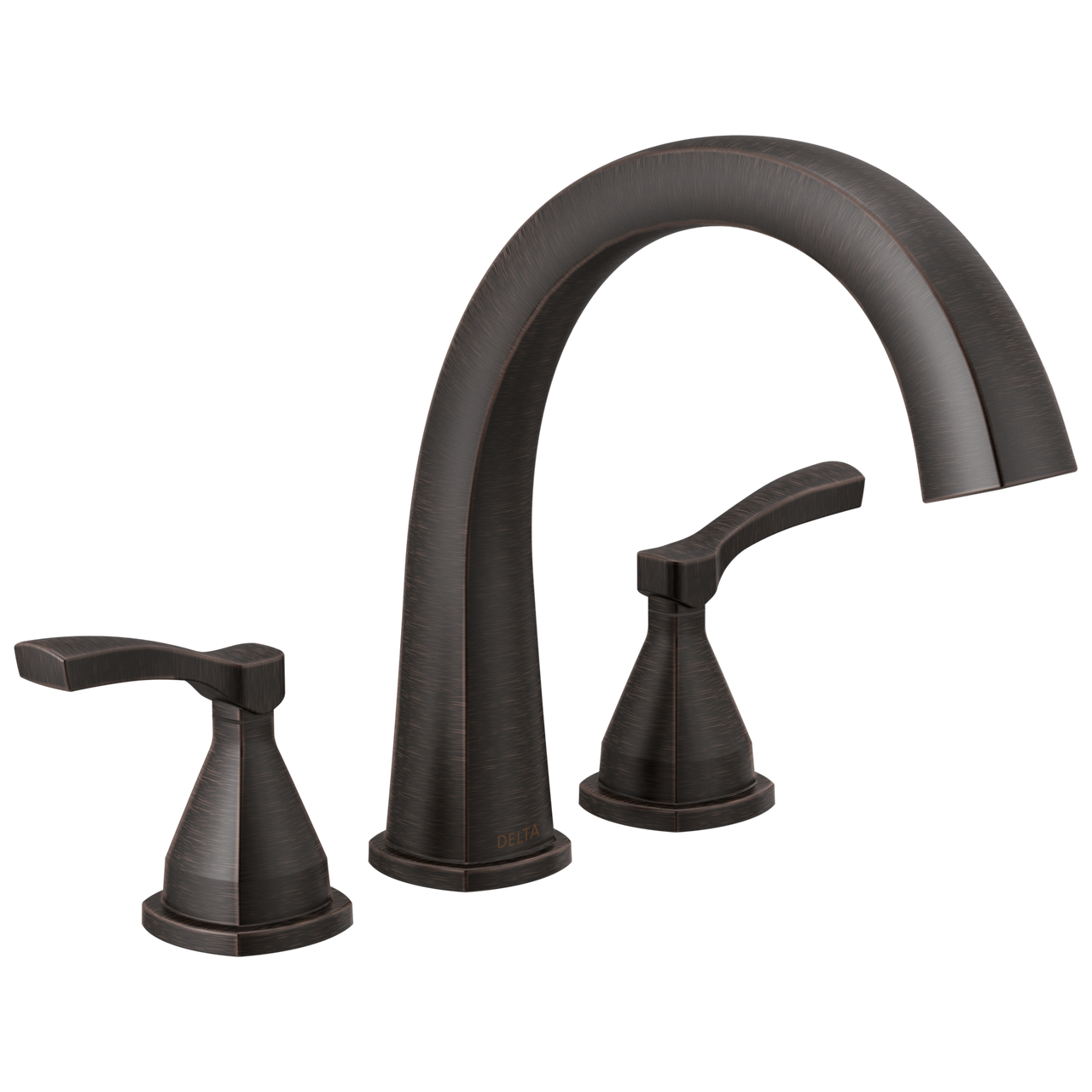 Delta Stryke Three Hole Arc Roman Tub Trim with Lever Handles in Venetian Bronze Finish - T2777-RB