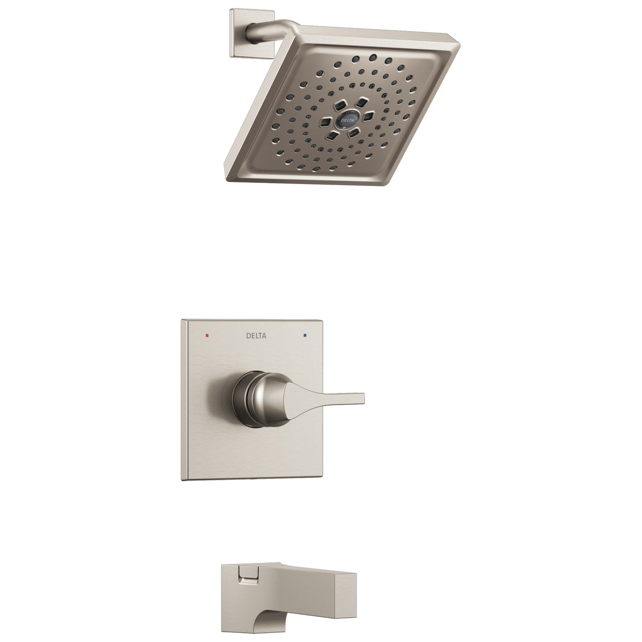Delta Zura Monitor 14 Series H2OKinetic Tub & Shower Trim in Stainless Finish - T14474-SS