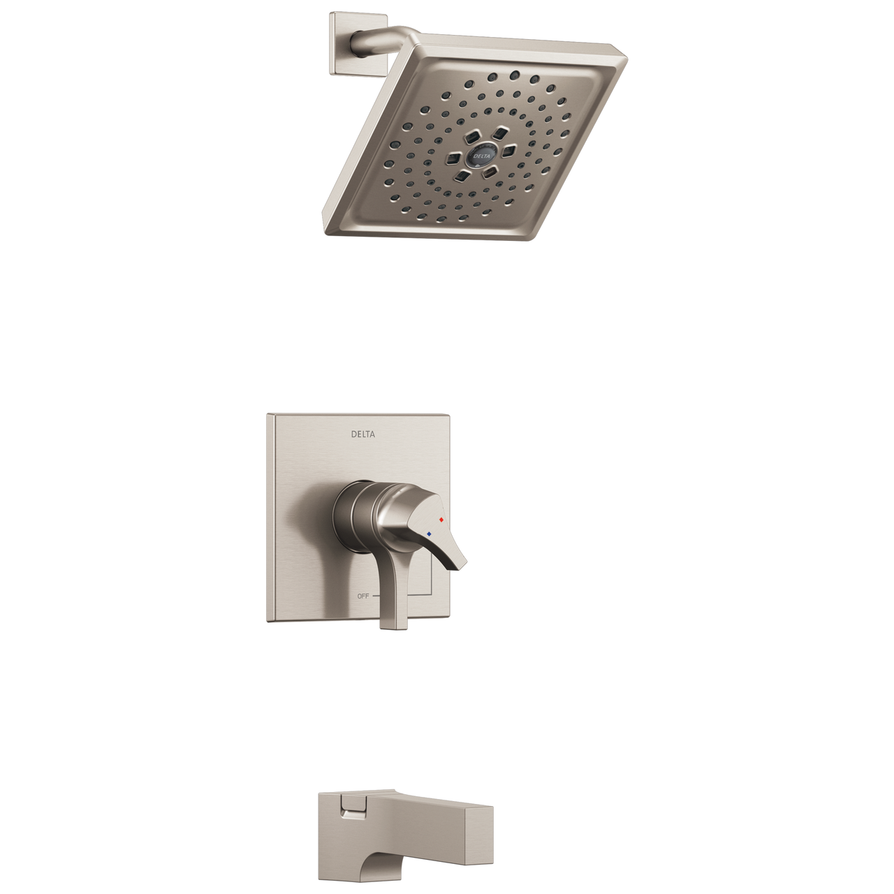 Delta Zura Monitor 17 Series H2OKinetic Tub & Shower Trim in Stainless Finish - T17474-SS