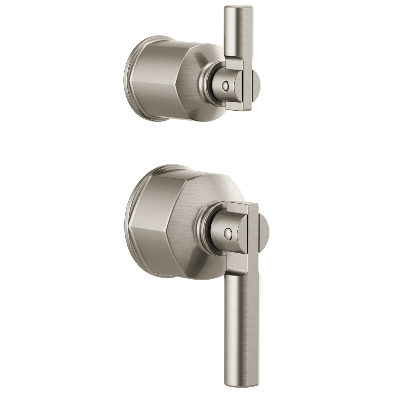 Brizo Invari Pressure Balance Valve with Integrated Diverter Trim Lever Handle Kit in Luxe Nickel Finish - HL75P76-NK