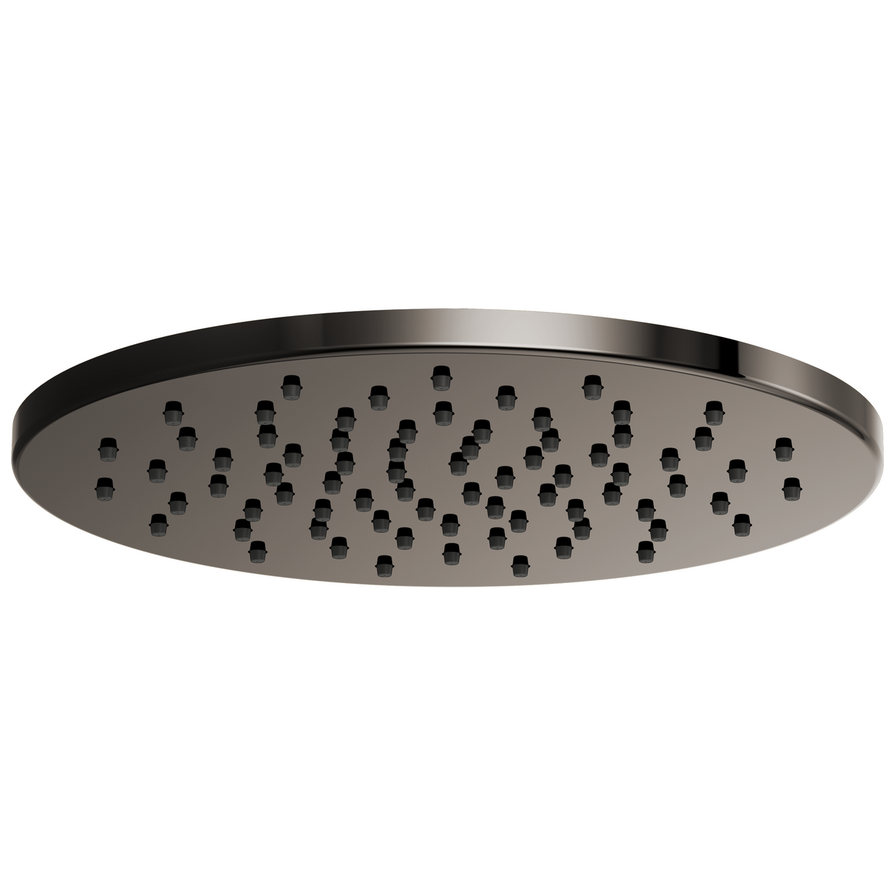 Brizo Universal Showering 12" Linear Round Single-Function Raincan Shower Head - 1.75 GPM in Brilliance Black Onyx Finish - 81392-BNX