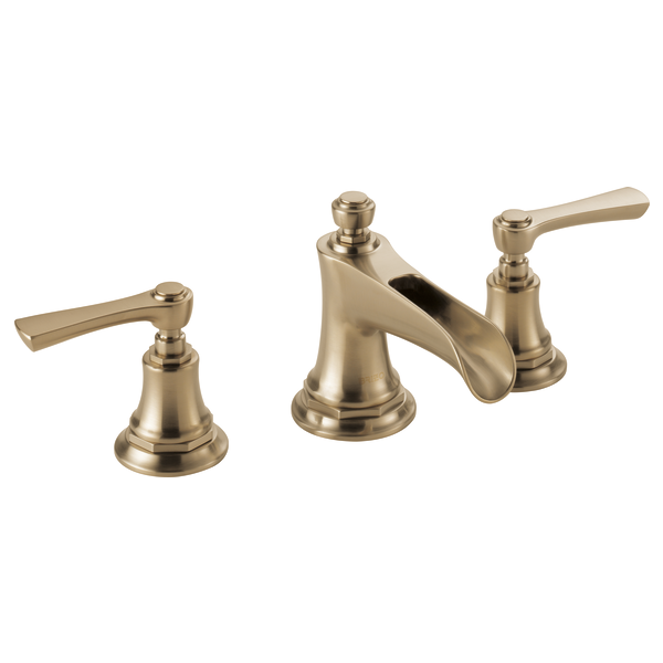 Brizo Rook Widespread Lavatory Faucet with Channel Spout - Less Handles 1.5 GPM in Luxe Gold Finish - 65361LF-GLLHP