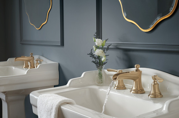 Brizo Rook Widespread Lavatory Faucet with Channel Spout - Less Handles 1.5 GPM