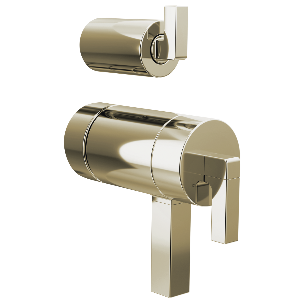 Brizo Frank Lloyd Wright TempAssure Thermostatic Valve with Integrated Diverter Trim Lever Handle Kit in Polished Nickel Finish - HL7522-PN