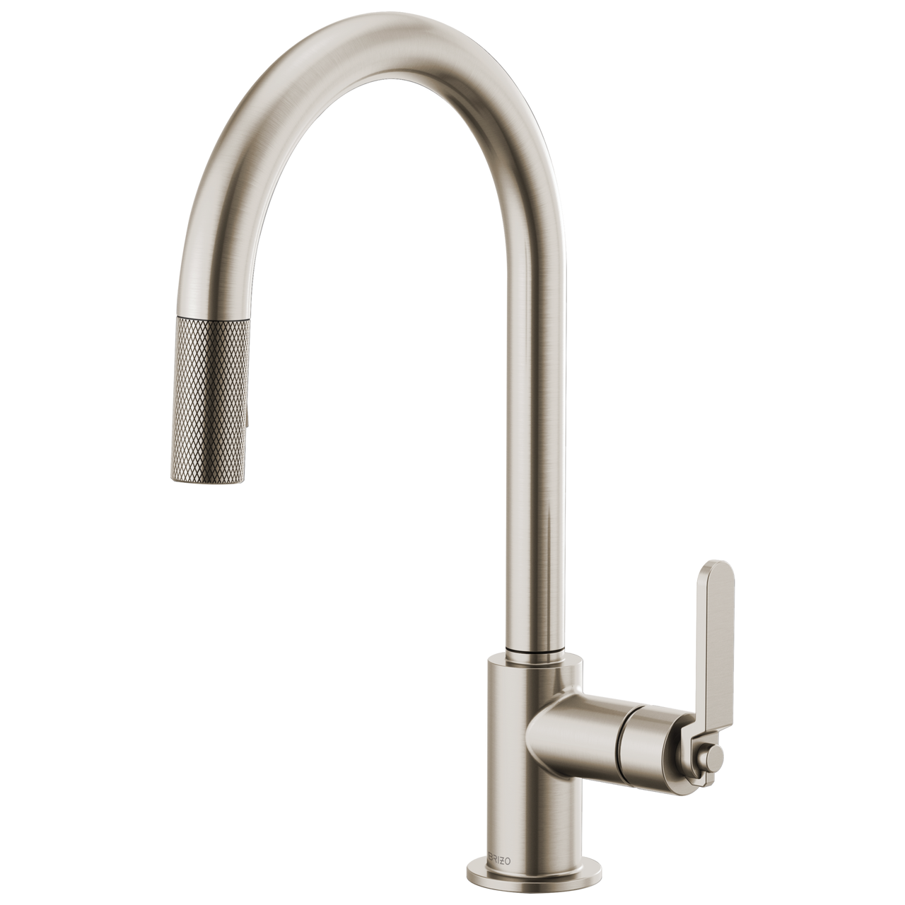 Brizo Litze 63053LF-BLGL Pull-Down Faucet with Square Spout and Knurled Handle Matte Black/Luxe Gold