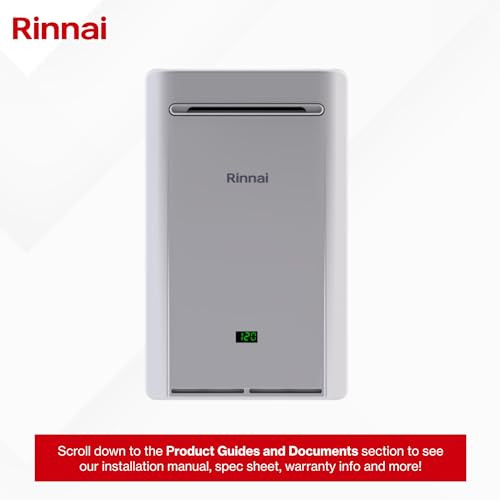 Rinnai RE Series 7.9 GPM 199,000 BTU Outdoor Natural Gas Non-Condensing Tankless Water Heater with Integrated Pump - REP199EN