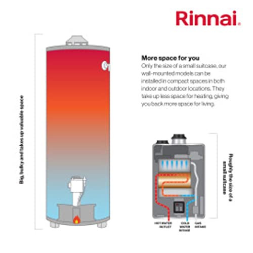 Rinnai RE Series 6.6 GPM 160,000 BTU Outdoor Natural Gas Non-Condensing Tankless Water Heater - RE160EN