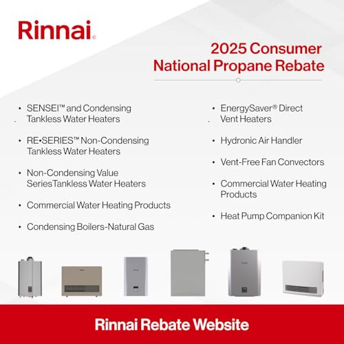 Rinnai RE Series 6.6 GPM 160,000 BTU Outdoor Liquid Propane Non-Condensing Tankless Water Heater - RE160EP