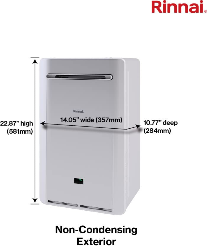 Rinnai RE Series 5.3 GPM 140,000 BTU Outdoor Liquid Propane Non-Condensing Tankless Water Heater - RE140EP