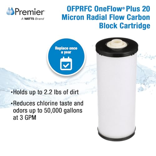 Watts 20 Micron Radial Flow Carbon Block Cartridge for OneFlow Plus System, OFPSYS - 7100639