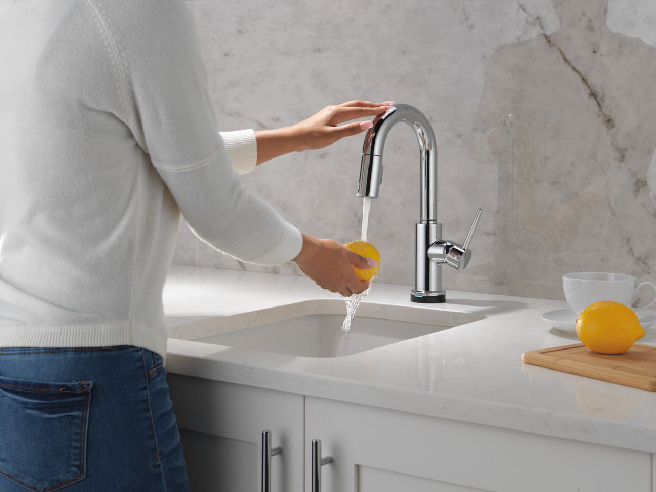 Delta Trinsic Touch2O Bar / Prep Faucet with Touchless Technology in Chrome - 9959TL-DST