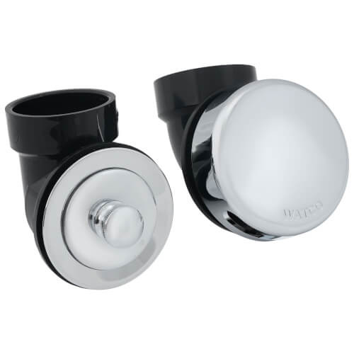 Watco Series 500 Push Pull Bath Waste Kit for Tubs up to 16" - ABS Plastic Waste, Overflow, and Stopper in Chrome Plated - 500-PP-ABS-CP