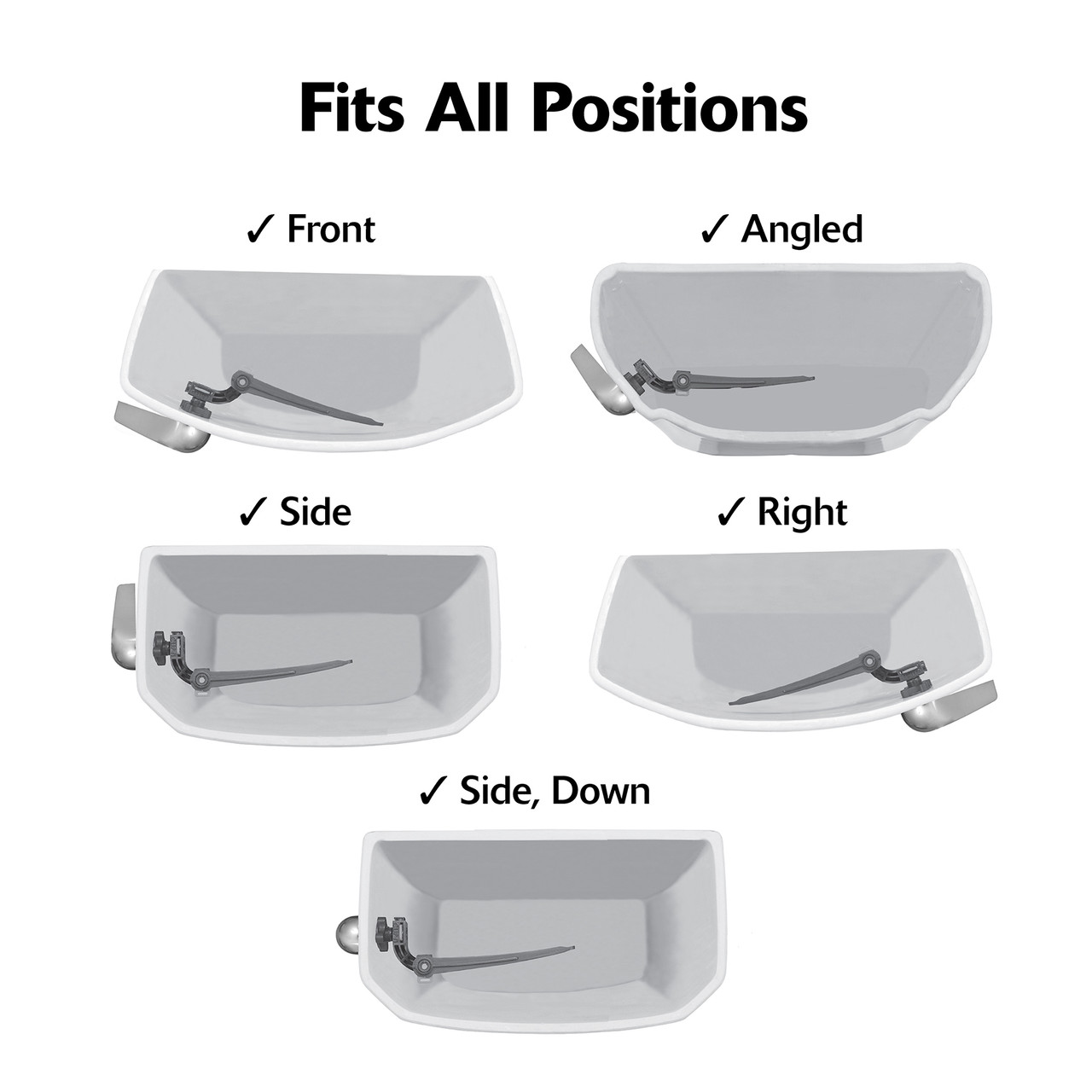 Korky StrongARM Toilet Handle and Wave Style Lever in Chrome - 6052BP