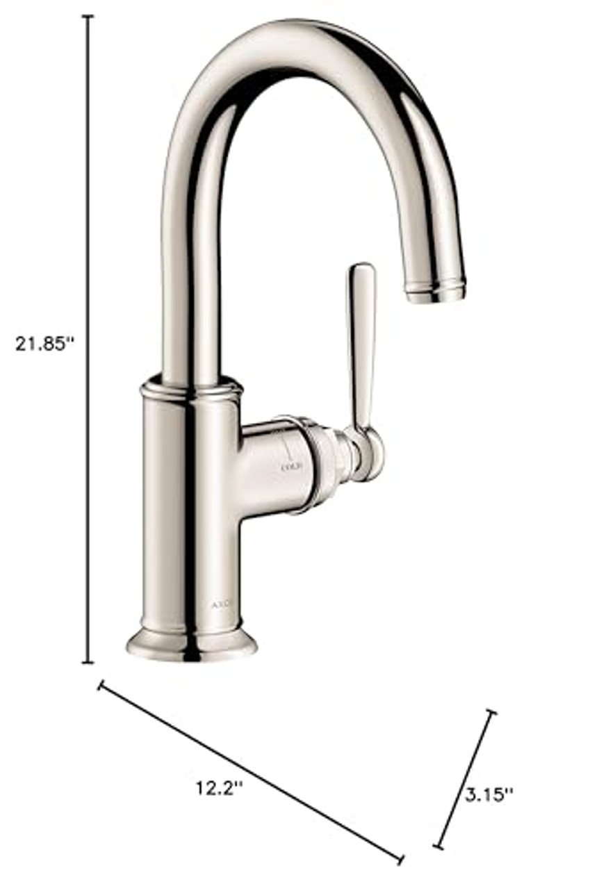 AXOR 16583831 Montreux Bar Faucet, 1.5 GPM in Polished Nickel