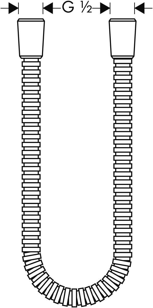 Hansgrohe 28120000 Metal Handshower Hose, 80" in Chrome