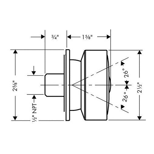 AXOR 28469001 Bodyspray With Square Escutcheon: Chrome