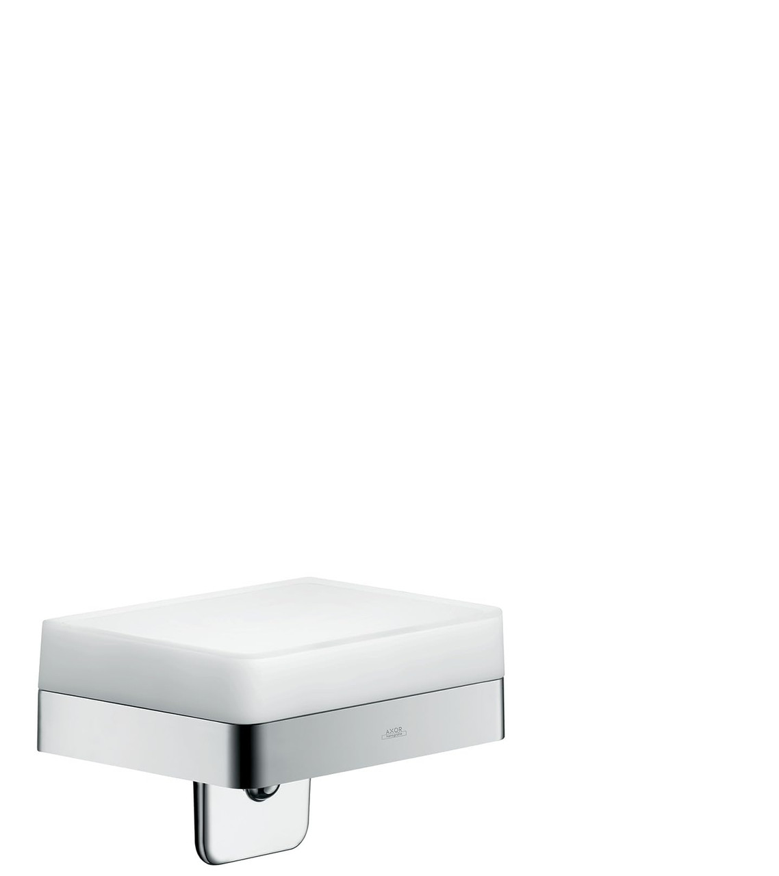 AXOR 42819820 Universal Soap/Lotion Dispenser & Shelf for Wall/Rail Brushed Nickel