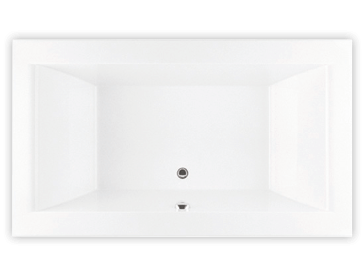 Bain Ultra Origami 7236 Rectangular Alcove Or Drop In 2-Person 64 Gallon Soaker Bathtub with 2" Deck in White - BOOSRI20N-01