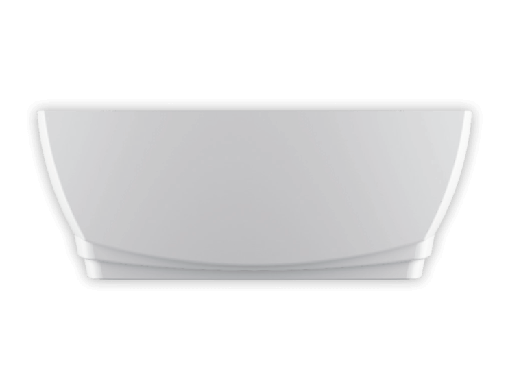 Bain Ultra Esthesia 6436 Rectangular Freestanding 2-Person 59 Gallon Soaker Bathtub with 1-1/2" Standard Deck in Black/White - BEA3RF00N-66