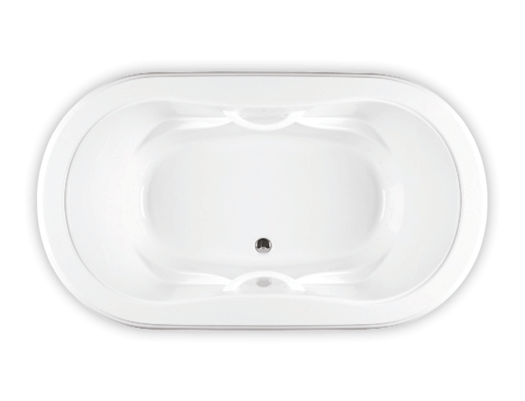 Bain Ultra Elegancia C11 Contour 6636 Oval Drop In 2-Person 46 Gallon 36 Jet Thermomassuer Bathtub with 3" Deck Heated Backrest Heated Headrest 4 Armrests and 2 Grab Bars in White - BELLODB0T-01