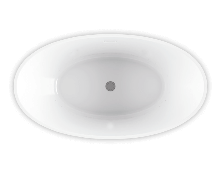 Bain Ultra Evanescence 7440 Oval Freestanding 2-Person 68 Gallon 41 Jet Thermomassuer Bathtub with 1-1/2" Standard Deck Heated Backrest and Heated Headrest in Black/White - BEVUOF00T-66