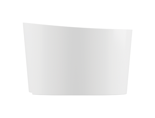 Bain Ultra Beone 4639 Oval Freestanding 1-Person 53 Gallon Soaker Bathtub with 1-1/2" Standard Deck and Raised Seat in Black/White - BBODOF00N-66