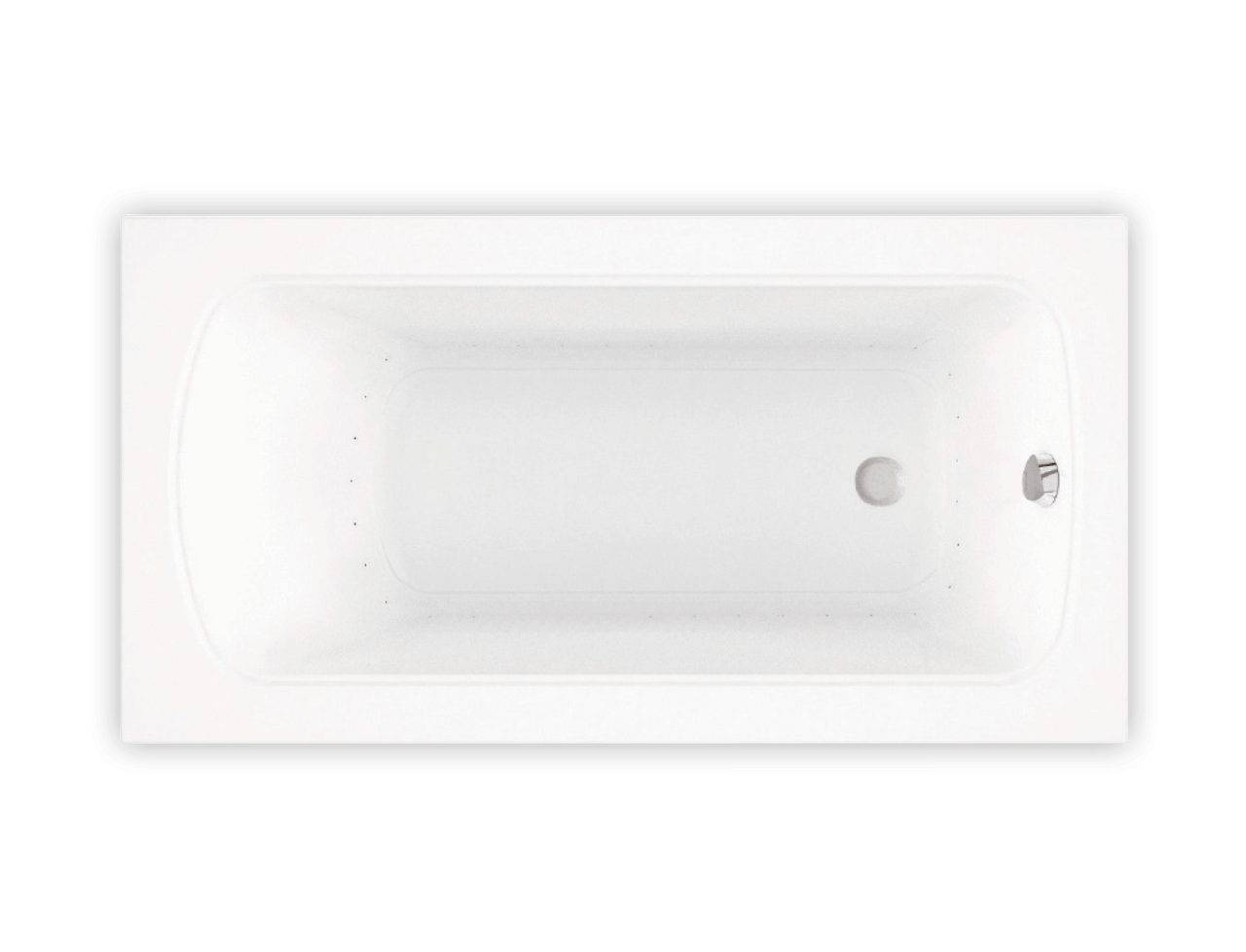 Bain Ultra Meridian 6032 Rectangular Alcove Or Drop In 1-Person 50 Gallon 37 Jet Thermomassuer Bathtub with 1-1/2" Standard Deck Heated Backrest and Heated Headrest in Biscuit - BMEDRI00T-02