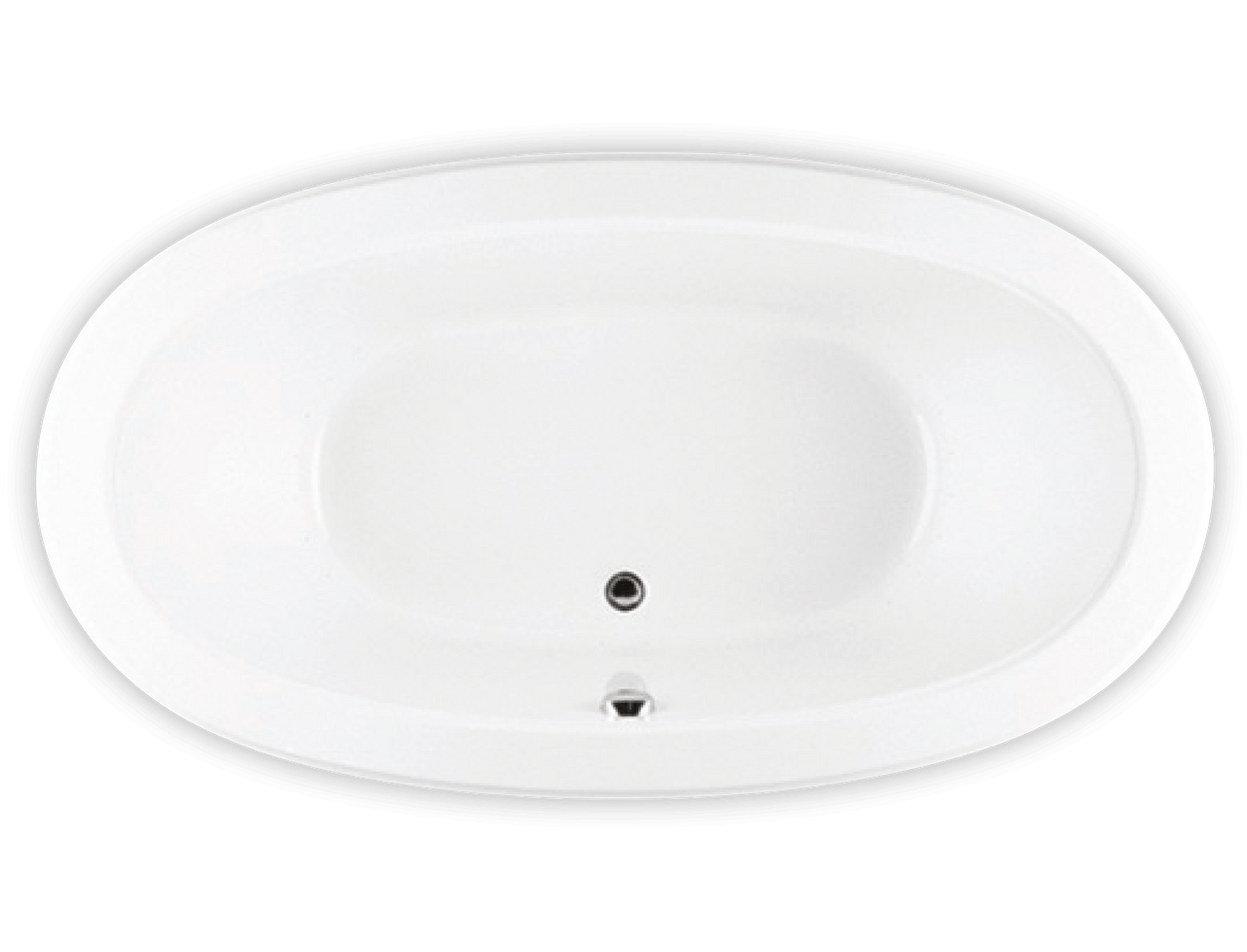 Bain Ultra Balneo Sanos 7240 Oval Freestanding 2-Person 59 Gallon 40 Jet Thermomassuer Bathtub with 2-1/2" Raised Deck Heated Backrest and Heated Headrest in Biscuit - BBSUOFP0T-02