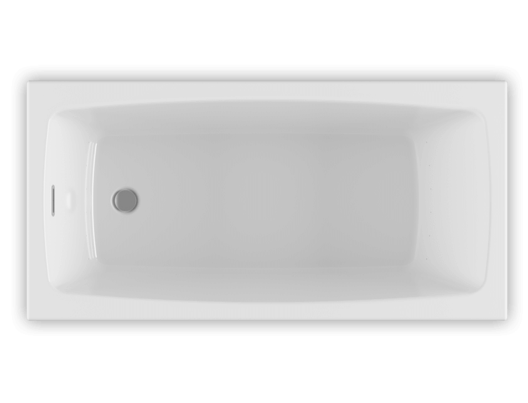 Bain Ultra Vibe 6030 Rectangular Alcove Or Drop In 1-Person 44 Gallon 40 Jet Thermomassuer Bathtub with Slim Deck Heated Backrest and Left Waste in Biscuit - BVIBRB1LT-02