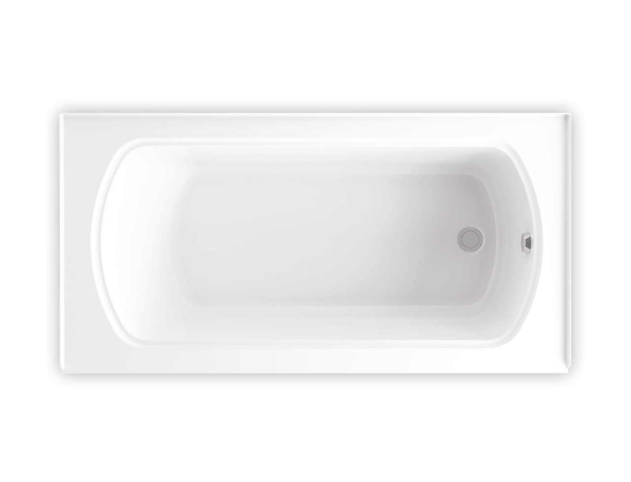 Bain Ultra Meridian Duo 6031 Rectangular Alcove 1-Person 35 Gallon 36 Jet Thermomassuer Bathtub with 1-1/2" Standard Deck Heated Backrest Heated Headrest and Right Waste in White - BMDCRA0RT-01