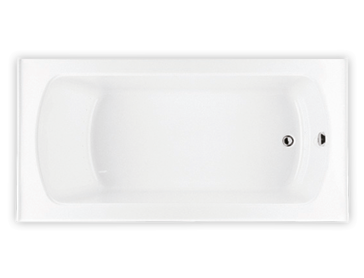 Bain Ultra Pro Meridian 6634 Rectangular Alcove Or Drop In 1-Person 55 Gallon Soaker Bathtub with 1-1/2" Standard Deck in Biscuit - BPMKRI00N-02