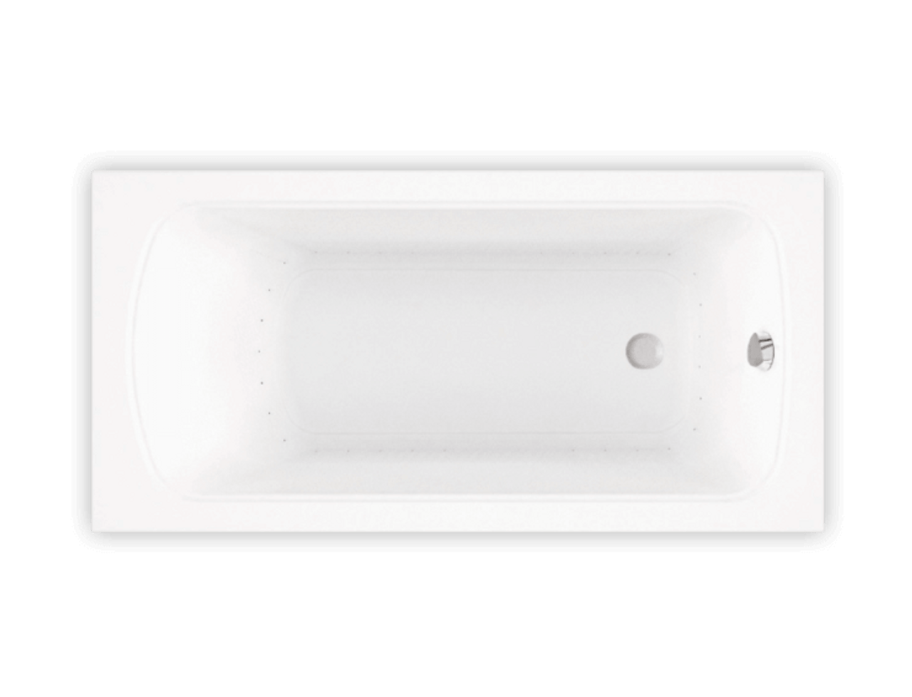Bain Ultra Meridian 6030 Rectangular Alcove Or Drop In 1-Person 50 Gallon 37 Jet Thermomassuer Bathtub with 1-1/2" Standard Deck Heated Backrest and Heated Headrest in Biscuit - BMEBRI00T-02