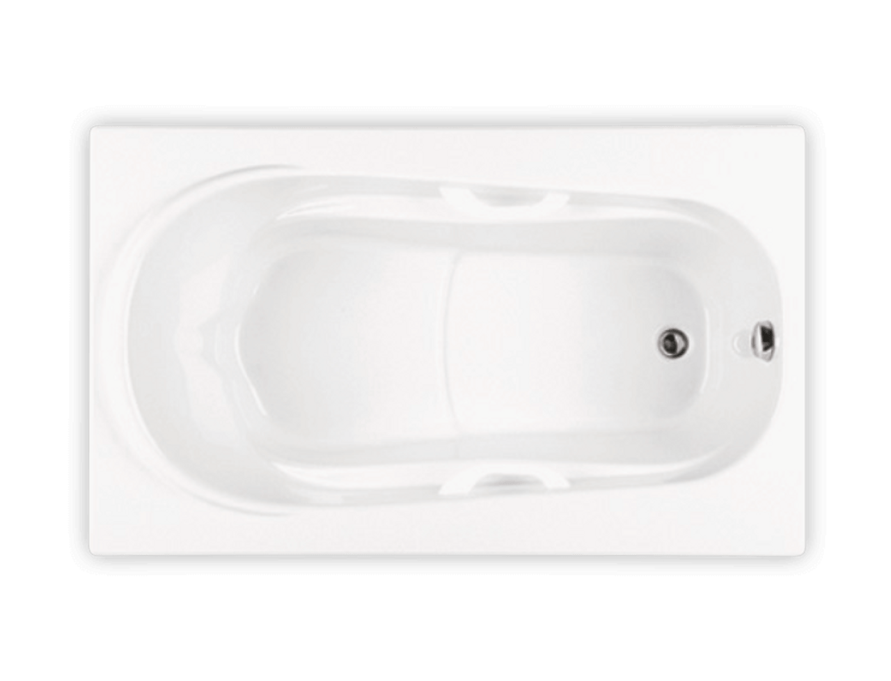 Bain Ultra Amma 6036 Rectangular Alcove Or Drop In 1-Person 50 Gallon Soaker Bathtub with 1-1/2" Standard Deck Raised Seat 2 Armrests and 2 Grab Bars in Biscuit - BAMFRB00N-02
