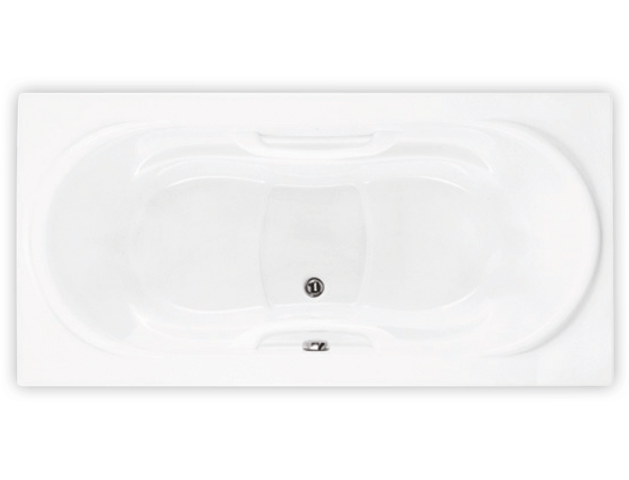 Bain Ultra Amma 7242 Rectangular Alcove Or Drop In 2-Person 65 Gallon Soaker Bathtub with 1-1/2" Standard Deck 2 Raised Seats 4 Armrests and 2 Grab Bars in Biscuit - BAMVRB00N-02