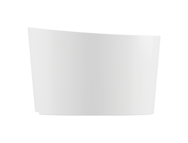 Bain Ultra Beone 4639 Oval Freestanding 1-Person 53 Gallon 40 Jet Thermomassuer Bathtub with 1-1/2" Standard Deck Raised Seat and Heated Backrest in White - BBODOF00T-01