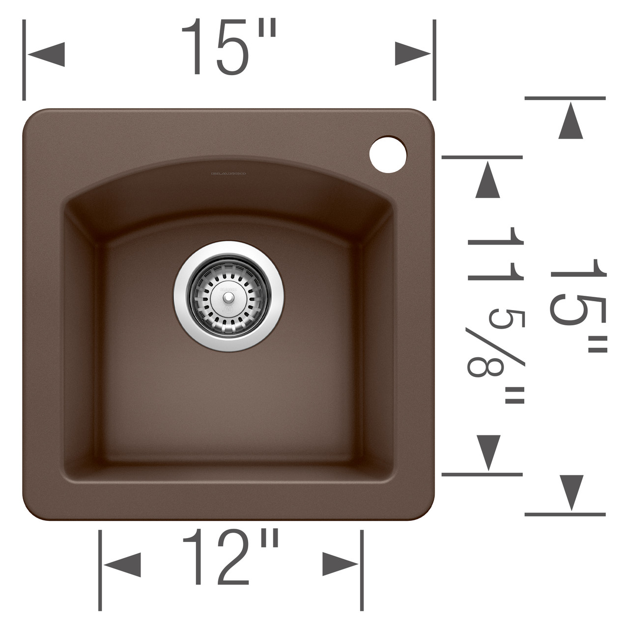 Blanco 440202 Diamond Bar Sink Silgranit II: Cafe Brown Drop In Kitchen Sink