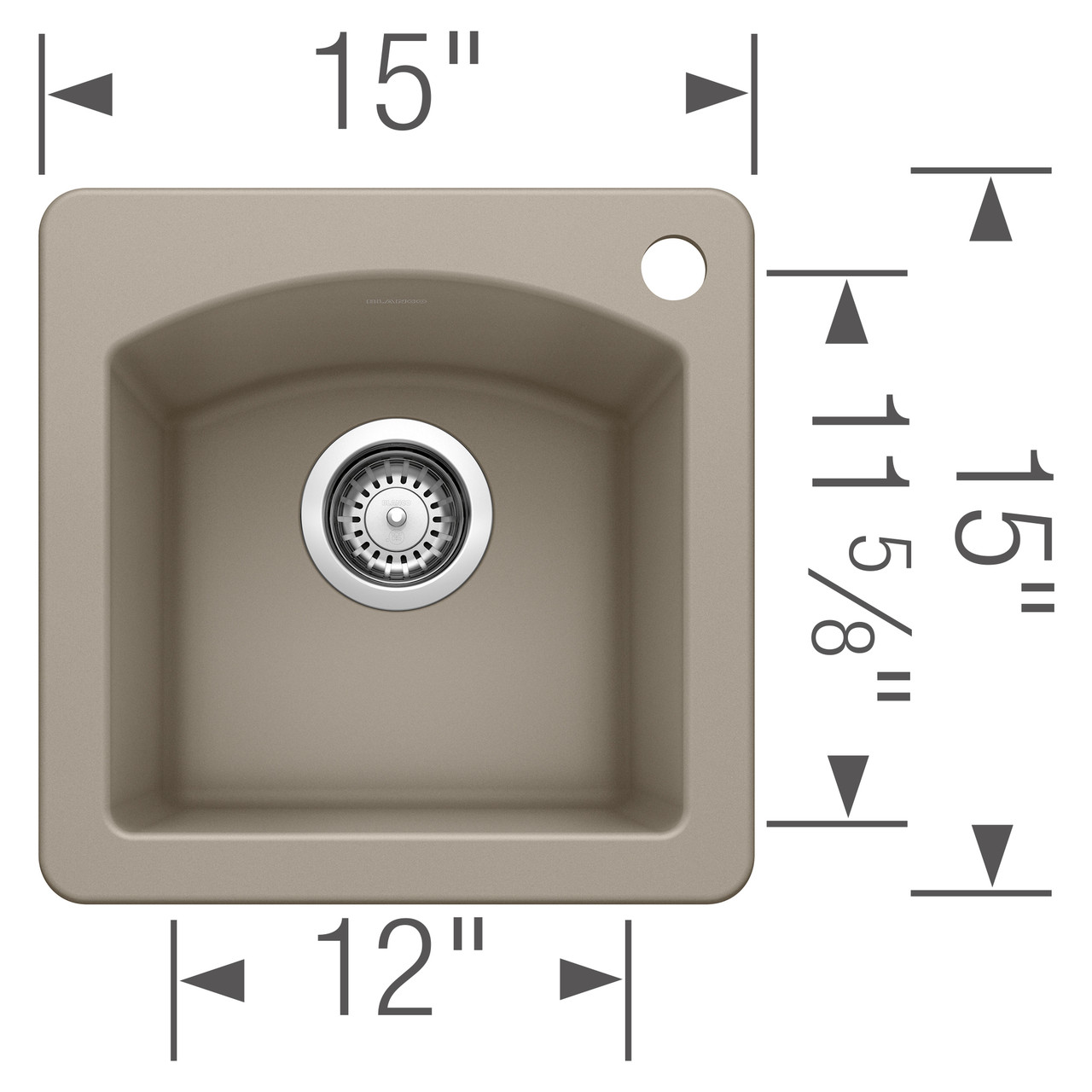 Blanco 441295 Diamond Bar Sink Silgranit II - Truffle Drop In