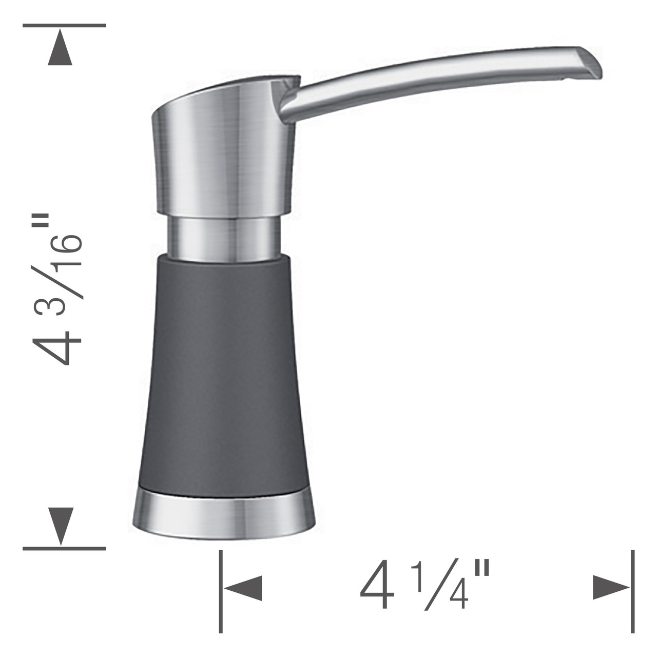 Blanco 442051 Artona Soap Dispenser - Cinder/Stainless Dual Finish