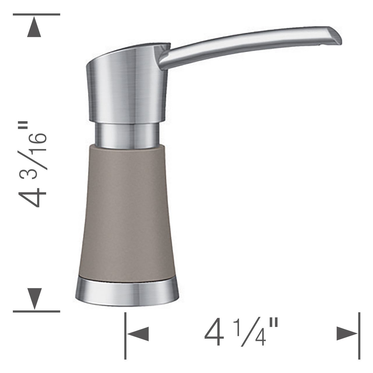 Blanco 442053 Artona Soap Dispenser - Truffle/Stainless Dual Finish
