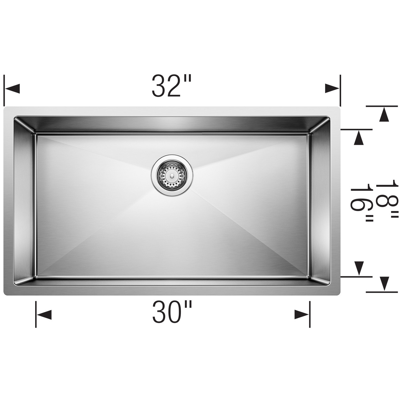 Blanco 515823 Precision 16" R10 Super Single Bowl Undermount